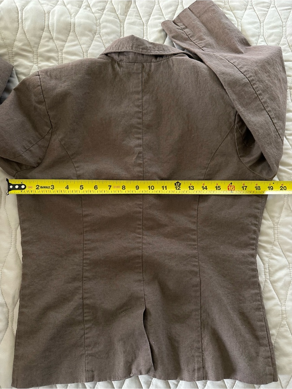 Reitman’s Muted Brown Linen Blend Button Down Blazer Jacket Cottagecore Academia - Picture 6 of 8